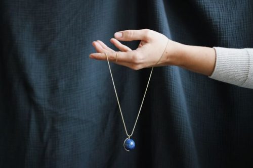 Collar Tierra lapislázuli natural de Fauna y Flora