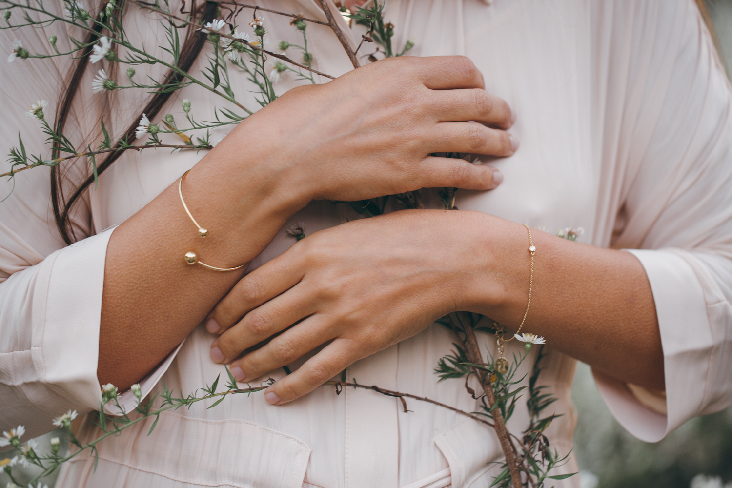 Pulsera Átomo Esclava Chapado en oro de 18kt Fauna y Flora