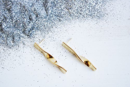 Pendientes largos dorados Vida de Fauna y Flora