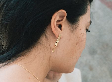 Pendientes largos artesanales ondulados Vida de Fauna y Flora